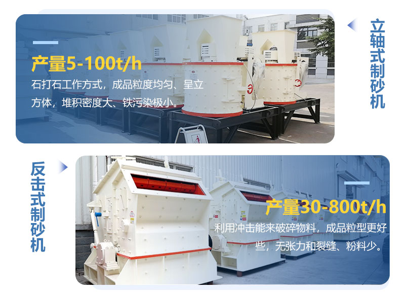 立轴式制砂机和反击式制砂机哪种粒型好？区别介绍