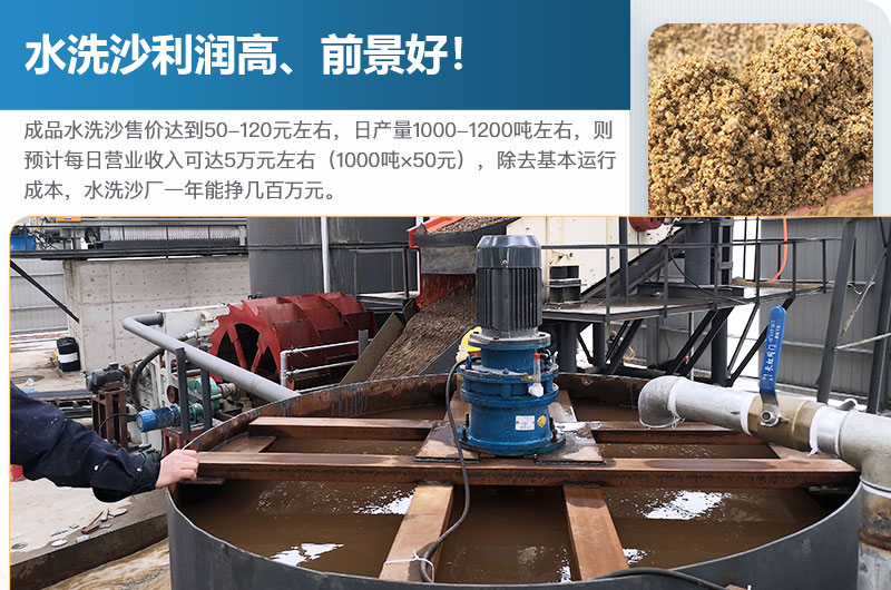 水洗砂的原料是什么？水洗沙一年能挣多少钱？
