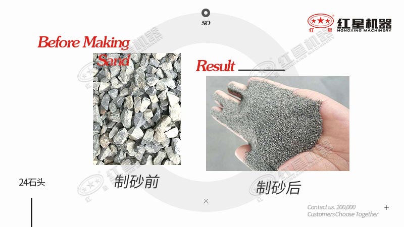 24石头做机制砂原料，一立方米出多少机制砂